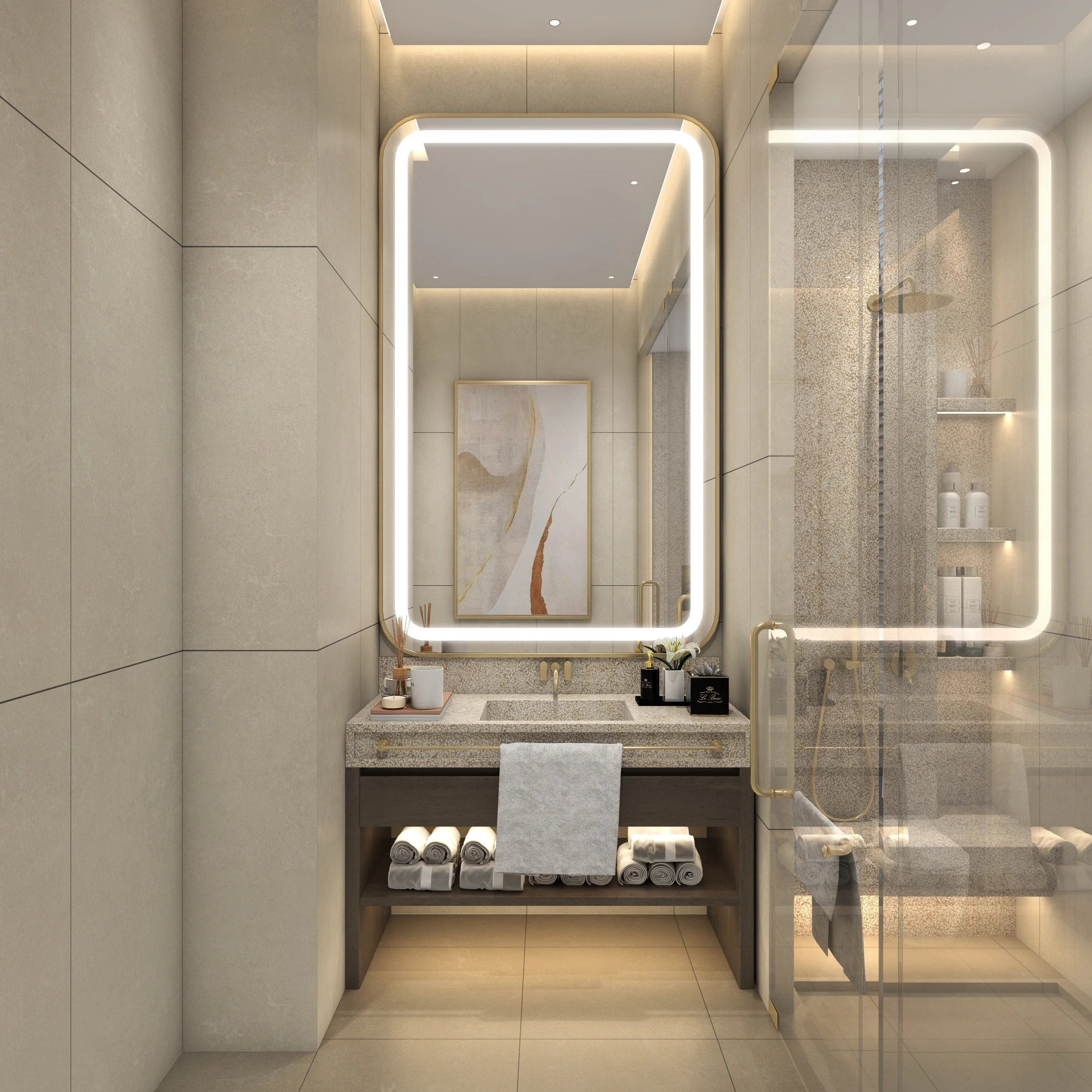 Terrazzo & Gold Bathroom Suite space 1