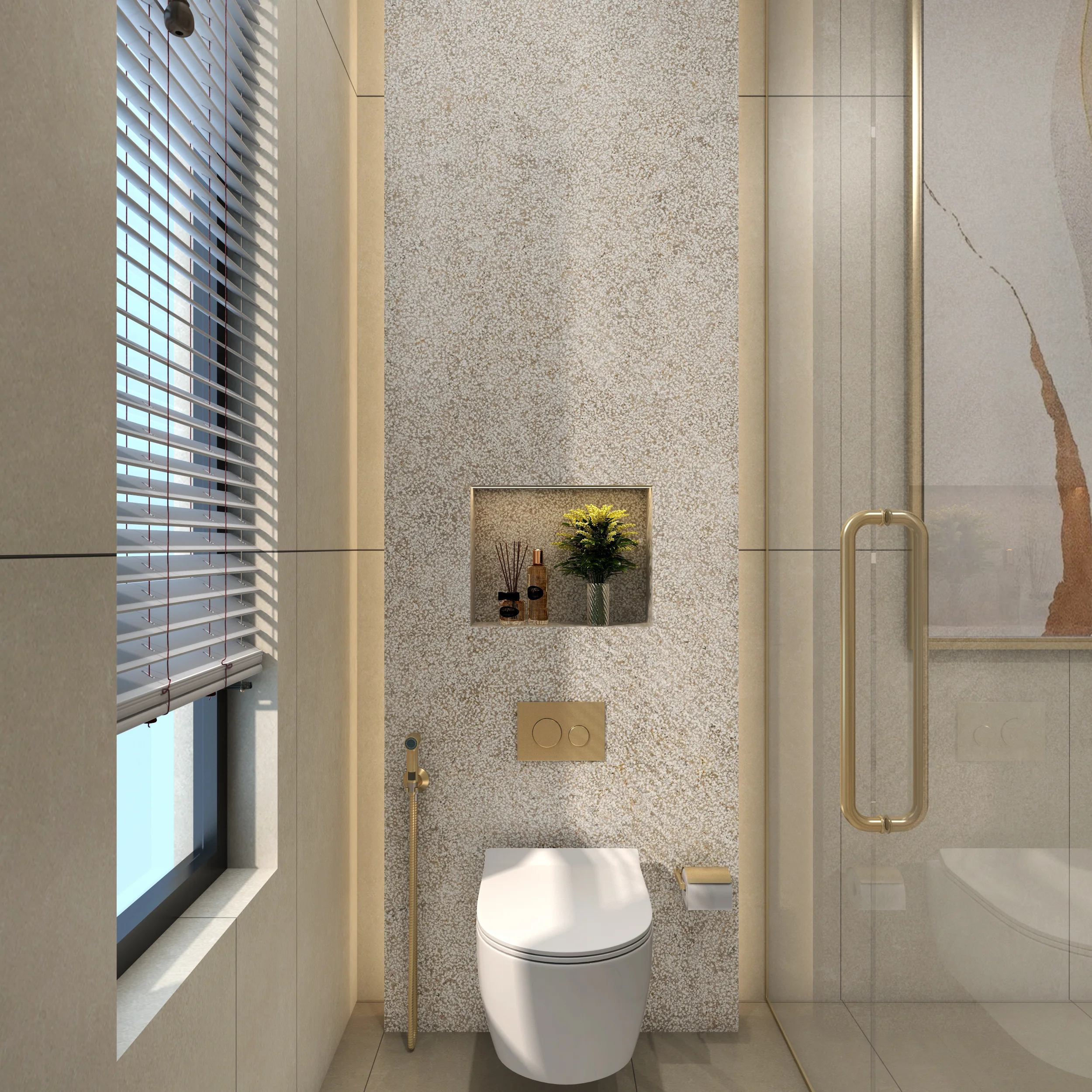 Terrazzo & Gold Bathroom Suite space 3