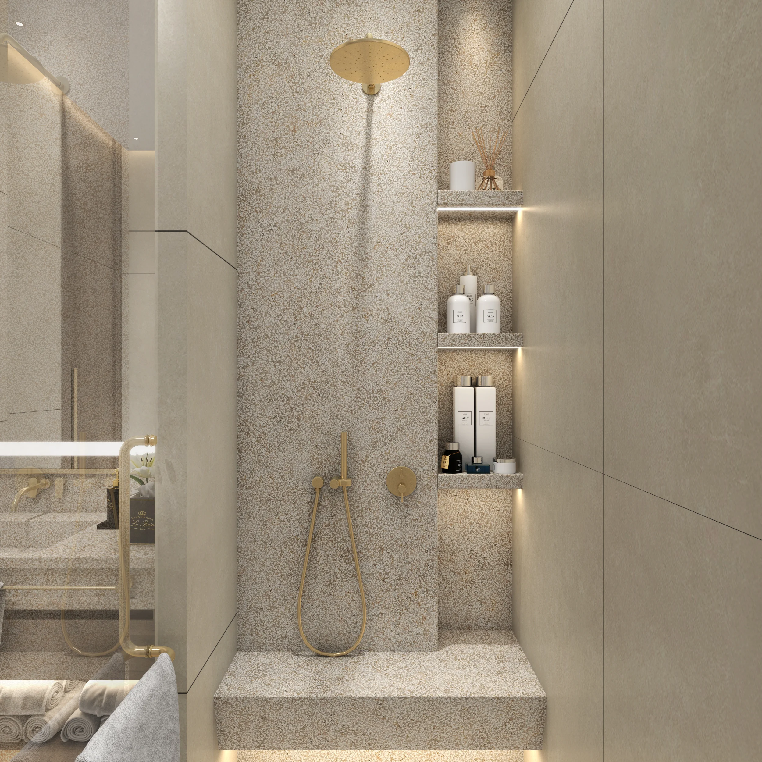 Terrazzo & Gold Bathroom Suite space 4